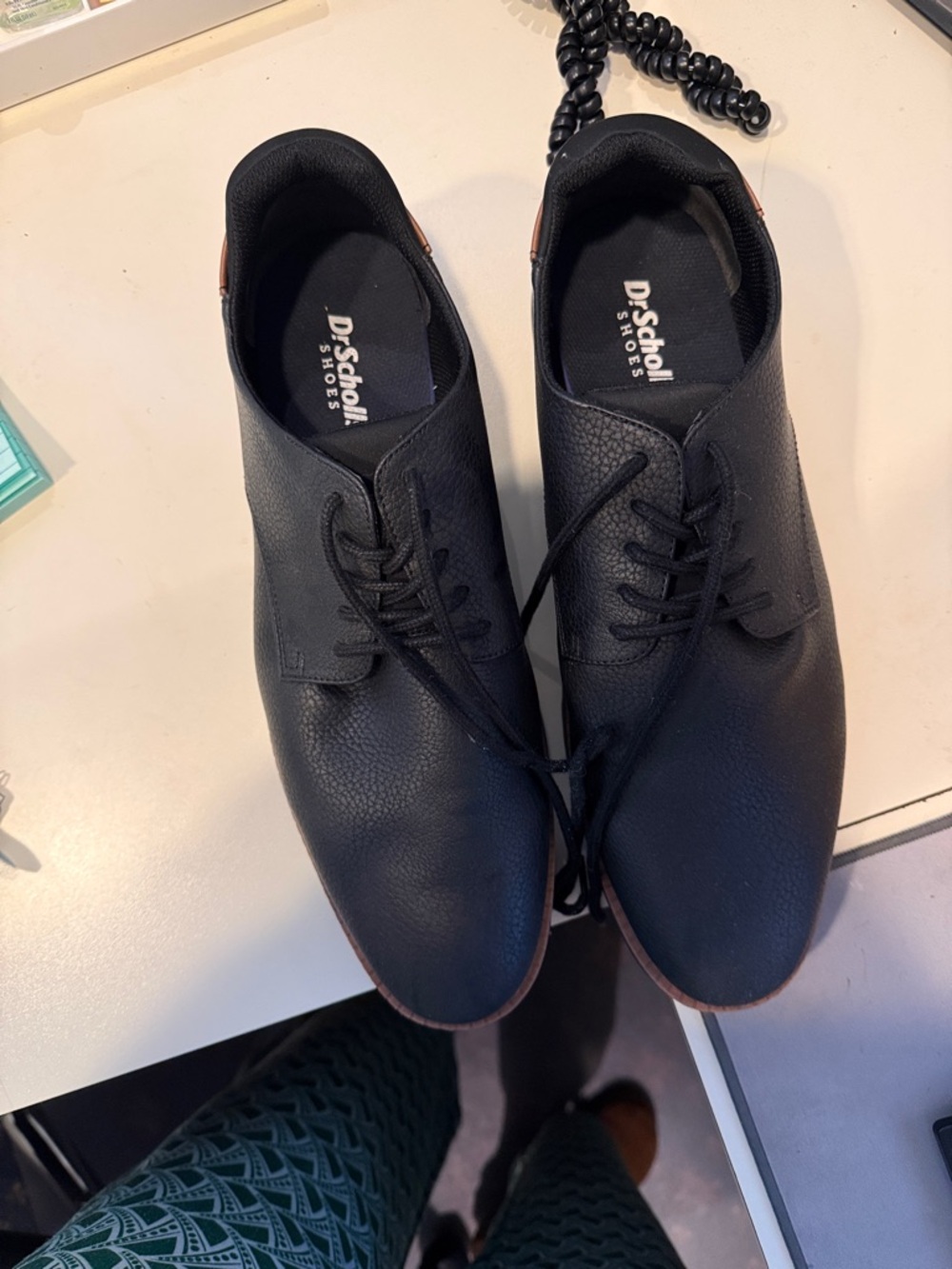 Dr. Scholl's Black Men's Lace-Up Derby Shoes